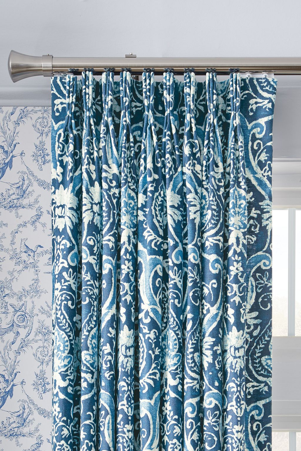 Pinch pleat drapery panel