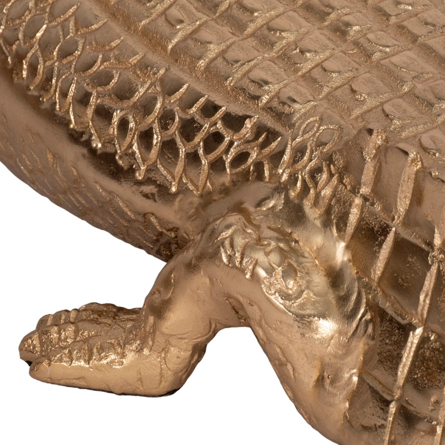Metal Alligator Decorative Sculpture
