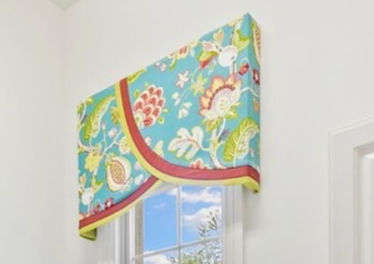 Banded Cross Over Valance