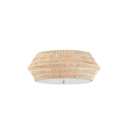 Bamboo flush mount light