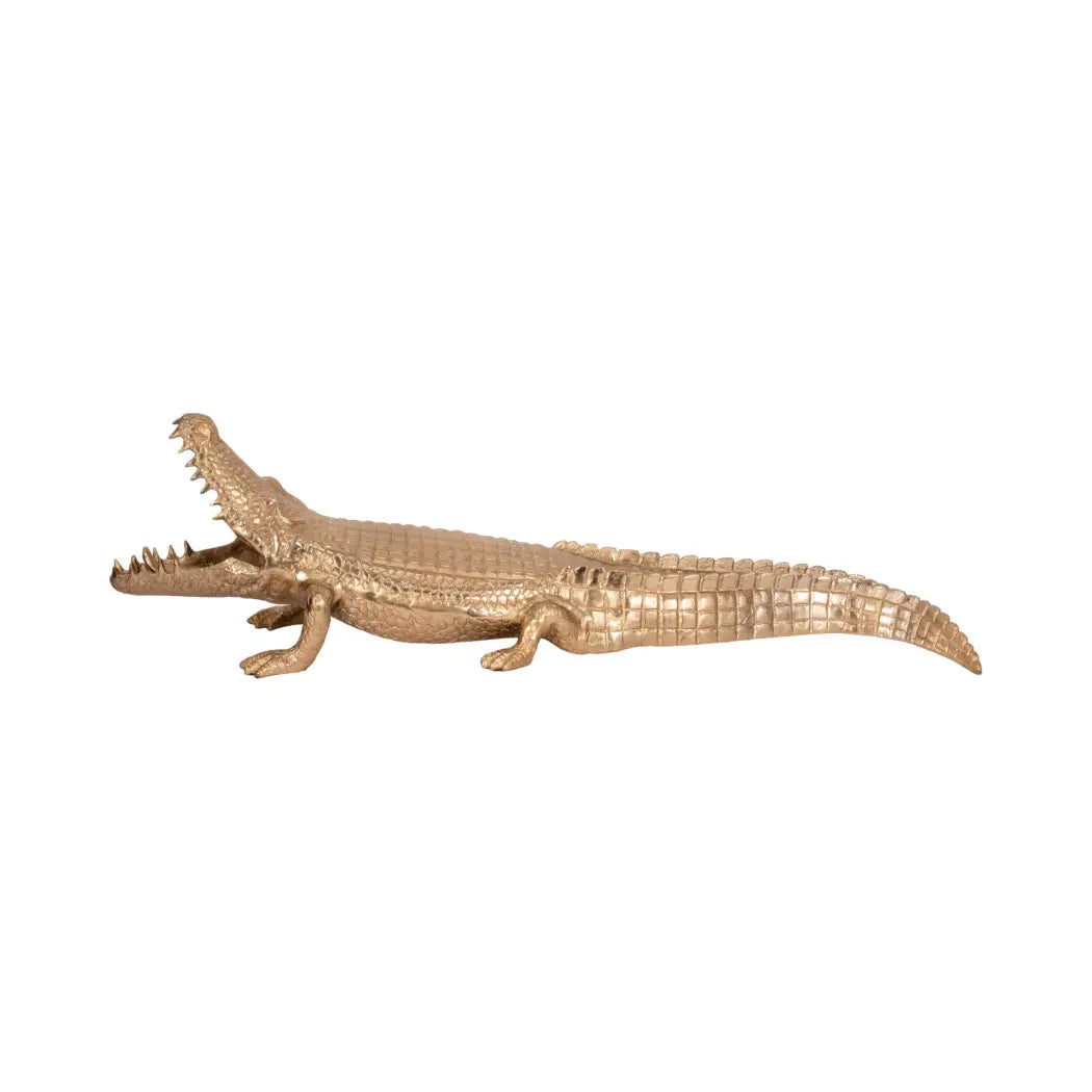 Metal Alligator Decorative Sculpture