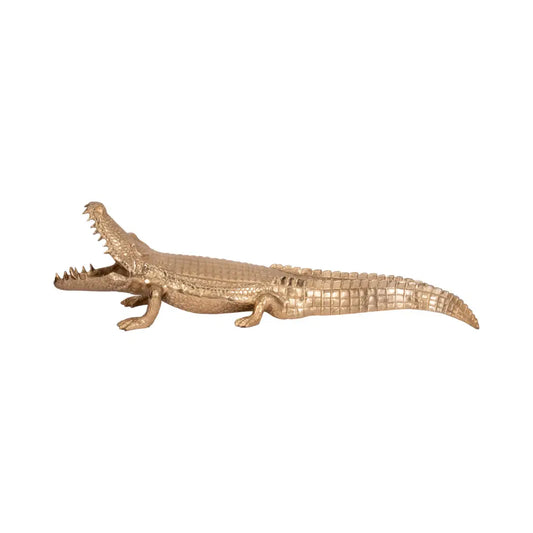 Metal Alligator Decorative Sculpture