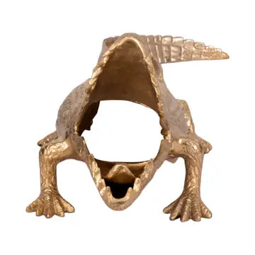 Metal Alligator Decorative Sculpture