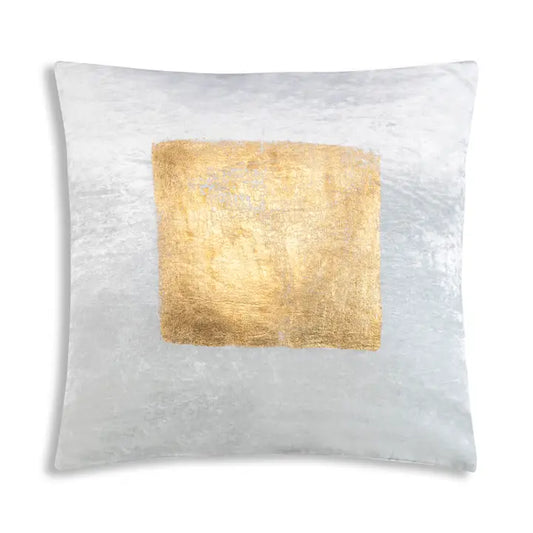 Aqua Gold velvet pillow